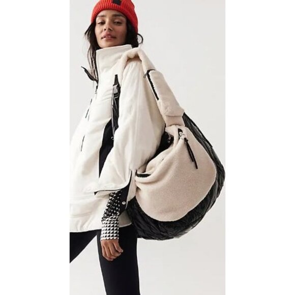 Free People Overachiever Large Sherpa Crossbody Bag - Picture 1 of 7
